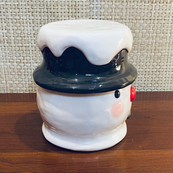 🎄🌟HP🌟NWOB Ceramic Snowman Figural Cookie Jar by Midwest Cannon Falls - Picture 3 of 10